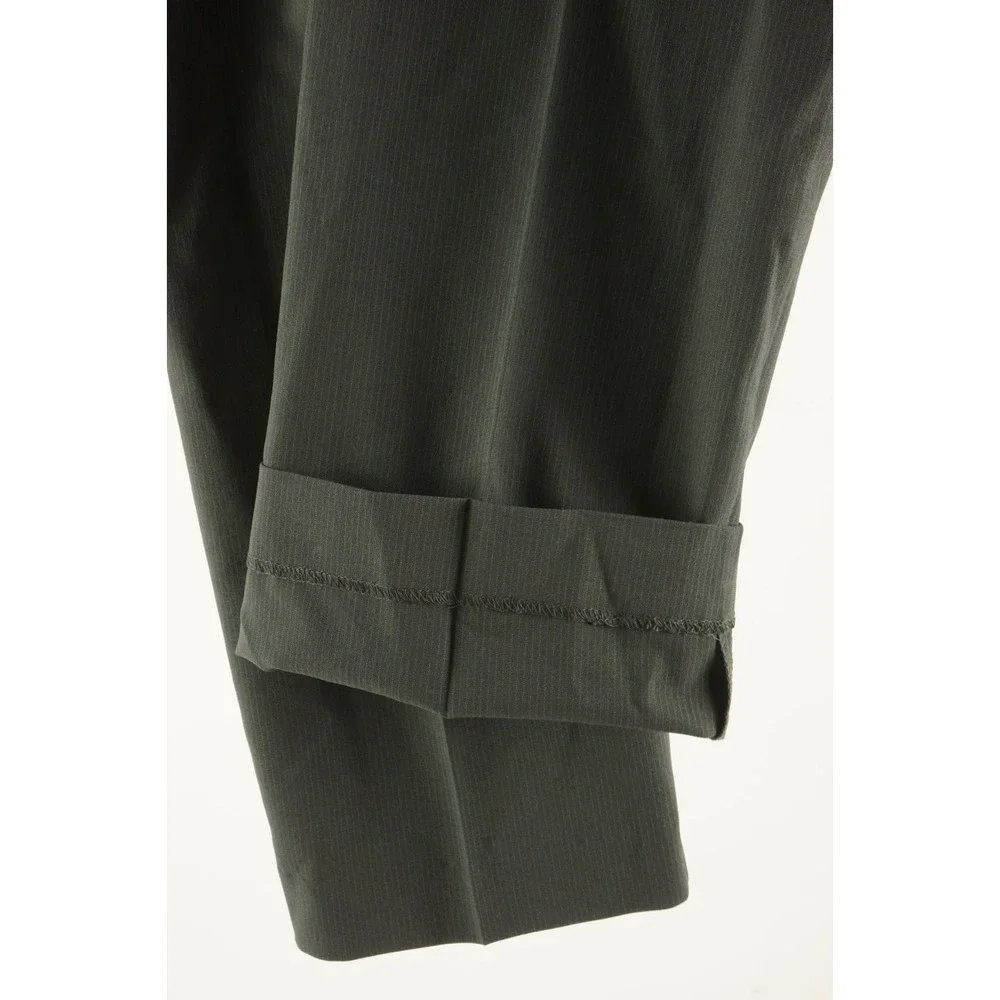 New Perry Ellis Portfolio Slim Flat Front Pants Men 34 x 32 Gray Striped Stretch